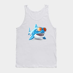 Cool Shark On Vacation Cute Adorable Fun Discovery Tank Top